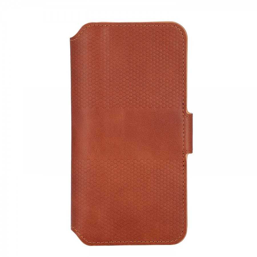 Apple iPhone 14 Pro Leather Phone Wallet / Cognac